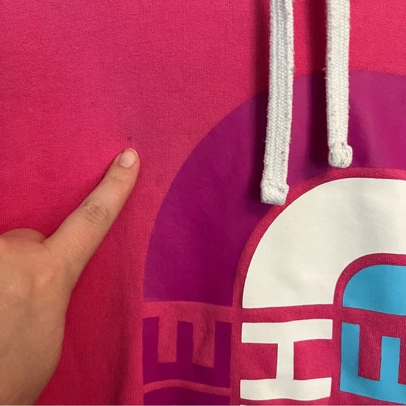 L/G the North Face pink kangaroo pullover hoodie - Picture 8 of 8